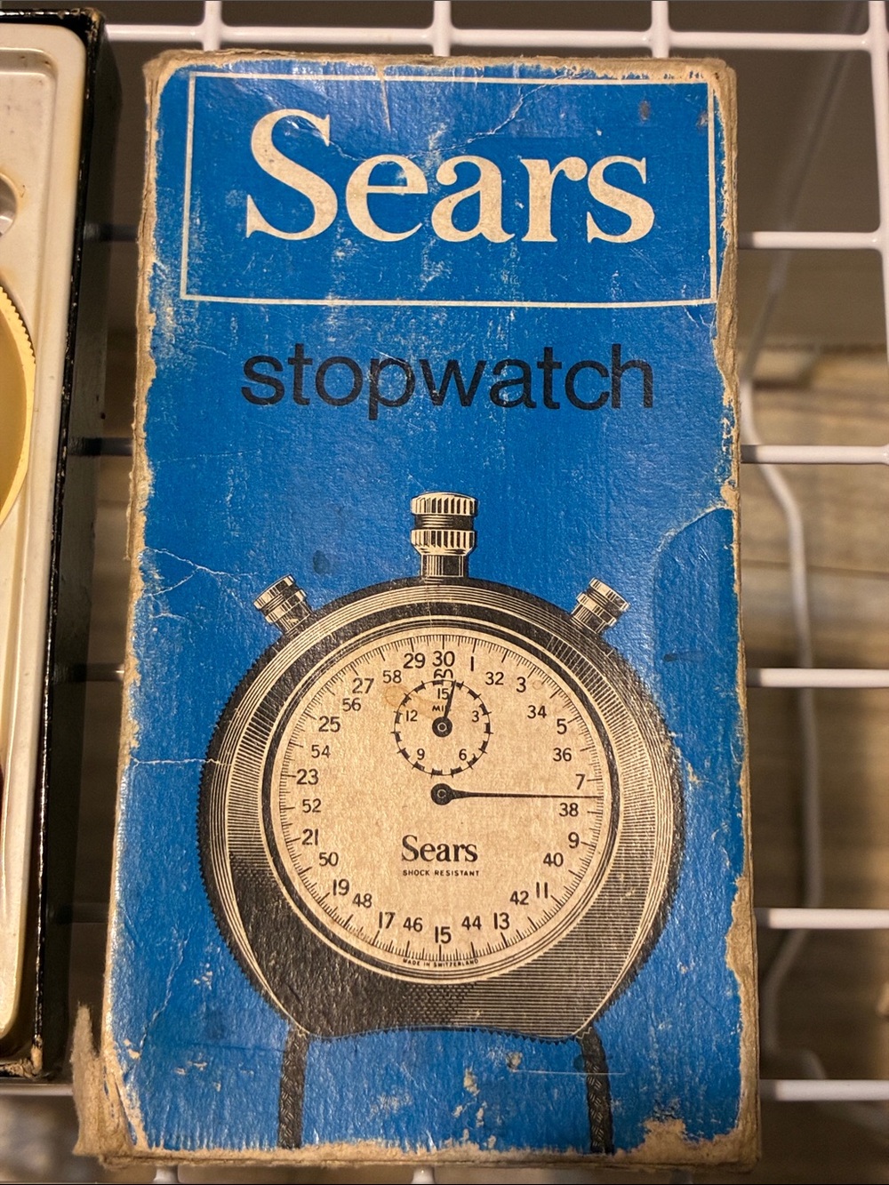 Sears Stopwatch in blue originalDisplay Box